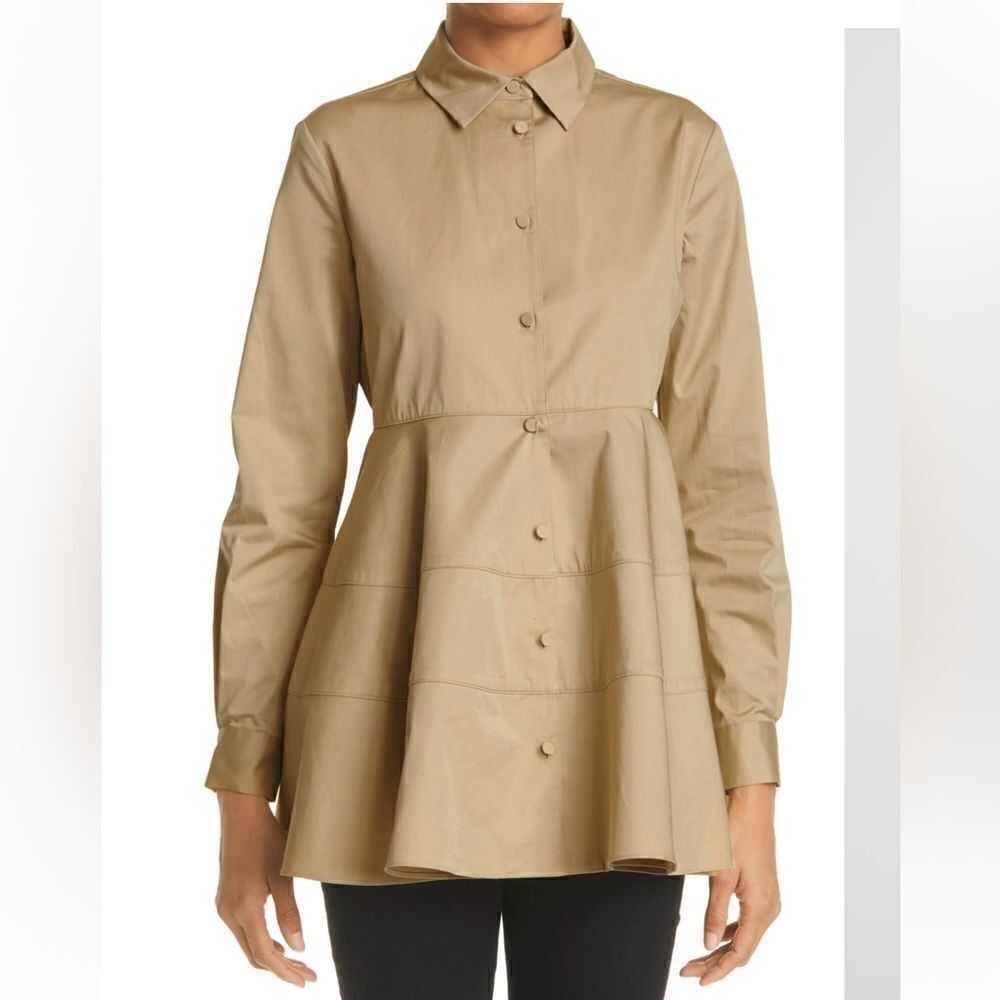 CO flare poplin top